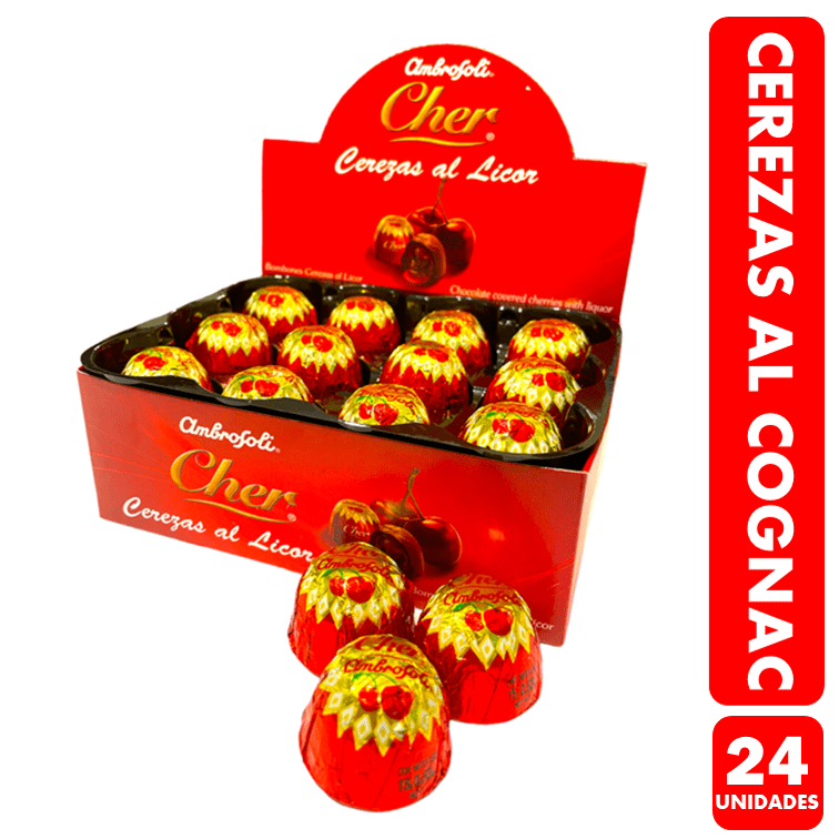 Cerezas Al Cognac De Ambrosoli (caja Con 24 Unidades)