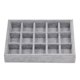thumbnail image 2 of Caja De Bandeja De Exhibición De Joyería Apilable De Terciopelo Gris Para Joyería 15 Grid, 2 of 5