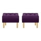 thumbnail image 1 of Set Pouf Wood 1c Felpa 05 Morado, 1 of 5
