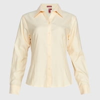 Jayson - Blusa Oxford Cuello V M/L Amarillo S