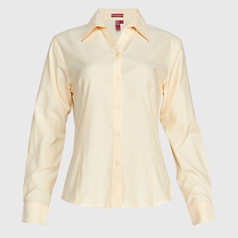Jayson - Blusa Oxford Cuello V M/L Amarillo S