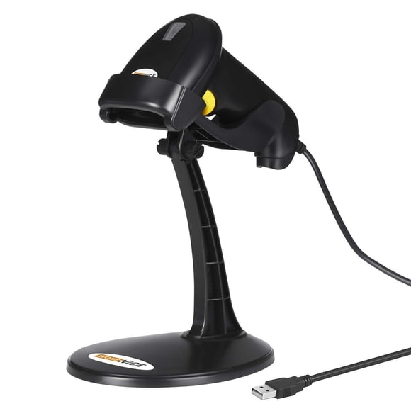 Lector de códigos de barras WoneNice USB con soporte manos libres 1D