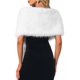 thumbnail image 3 of INSPIRE CHIC Chal de Piel Sintética para Mujer para Boda Novia Invierno Capa Estola Fiesta de Noche Envoltura de Dama de Honor XS Blanco, 3 of 6