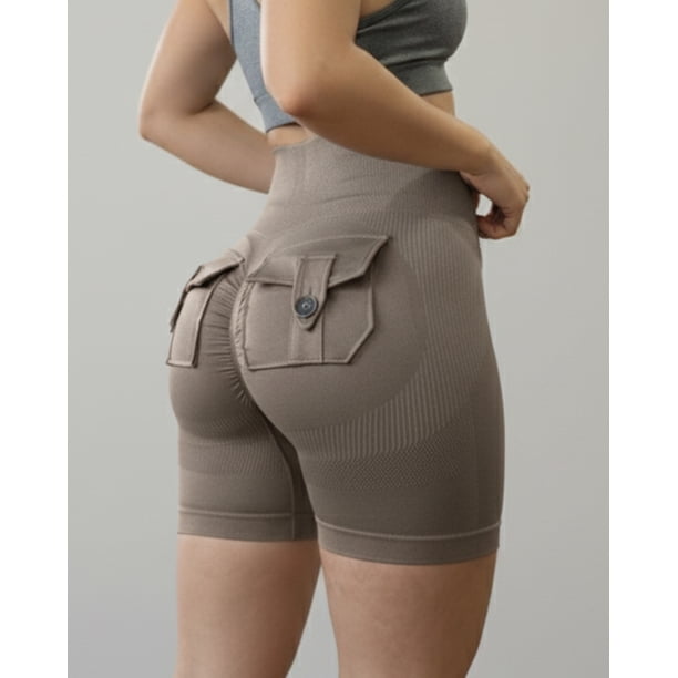 Short Deportivo Mujer Push Up con Bolsillo Trasero