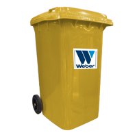 Basurero Weber 240 Lt Amarillo