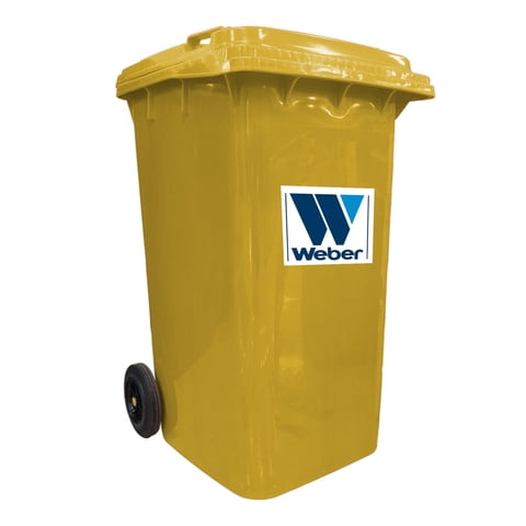 Basurero Weber 240 Lt Amarillo