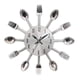 thumbnail image 1 of Reloj de pared Timelike para cocina con forma de cuchara y tenedor de acero inoxidable, 1 of 2