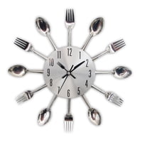 Reloj De Pared Timelike Para Cocina Con Forma De Cuchara Y Tenedor De Acero Inoxidable