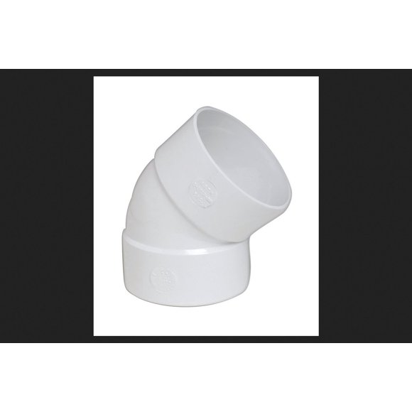 Codo de PVC PLASTIC TRENDS 7,6 cm de casquillo blanco