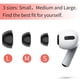 thumbnail image 3 of Consejos de espuma viscoelástica para AirPods Pro Lanwow Premium, 3 pares, 3 of 7