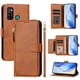 thumbnail image 1 of FOXDOCK Funda Tipo Cartera para iPhone 17e Cuero PU con Cremallera y Correa de Muñeca, Ranuras para Tarjetas, Soporte Plegable, Cierre Magnético, 1 of 5
