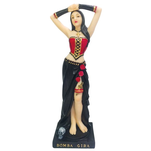 Figura Love's Gift 20 cm Roja y Negra de Resina Hecha a Mano