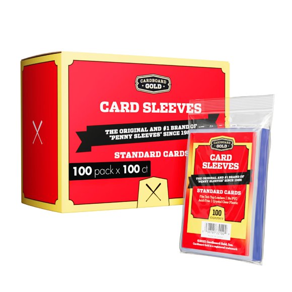 Fundas para cartas Cardboard Gold 10.000 unidades transparentes 67 x 94 mm