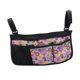 thumbnail image 2 of Bolsa Lateral Para Silla De Ruedas Portátil Con Portavasos Para Sillas De Movilidad En El Hogar, Viaje, Flor Violeta, 2 of 5