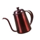 thumbnail image 3 of La cafetera de goteo inoxidable se vierte sobre cobre, caldera de té de cuello de cisne, 650 ml, 3 of 3