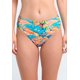 thumbnail image 1 of Bikini clásico costados drapeados estampado turquesa Talla M, 1 of 3