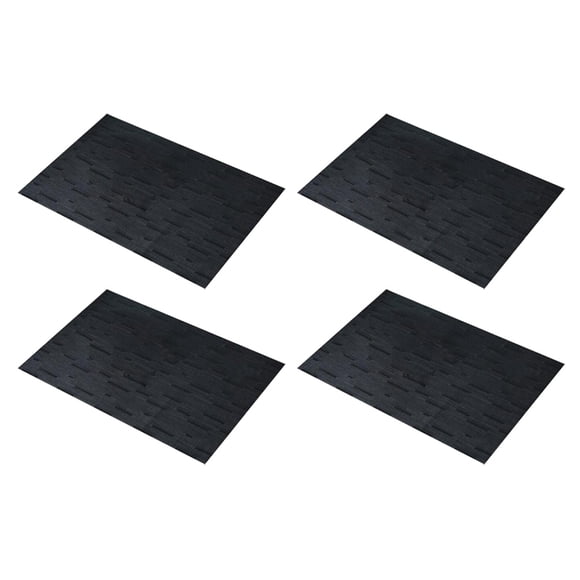 4pcs vinilo Placemats posavasos plástico Vintage vajilla Picnic Mat negro