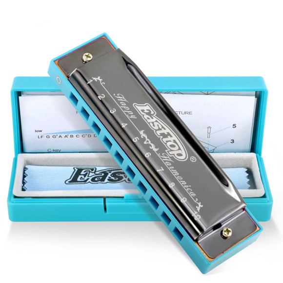 Harmonica East top Blues Diatonic, 10 hoyos, tecla C, para principiantes