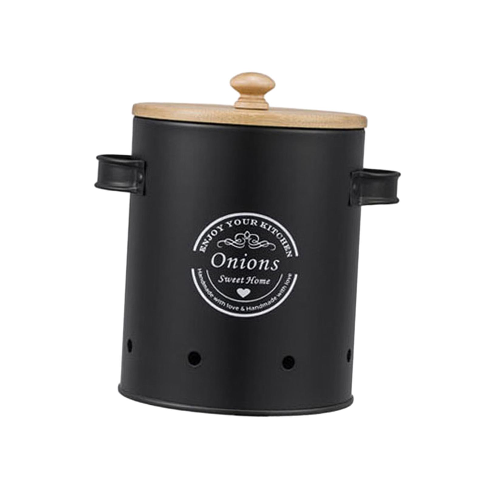 Bothyi - Contenedor De Almacenamiento De Verduras, Contenedor De Almacenamiento De Patatas, Cebolla Y Ajo, Cebollas Retro Multifuncionales