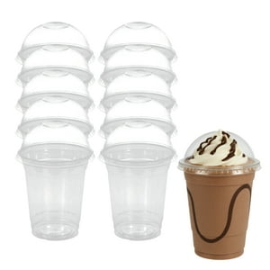 Disparo - Set 50 Vasos Frappe 16Oz Tapa Domo 470Ml Plastico Pet