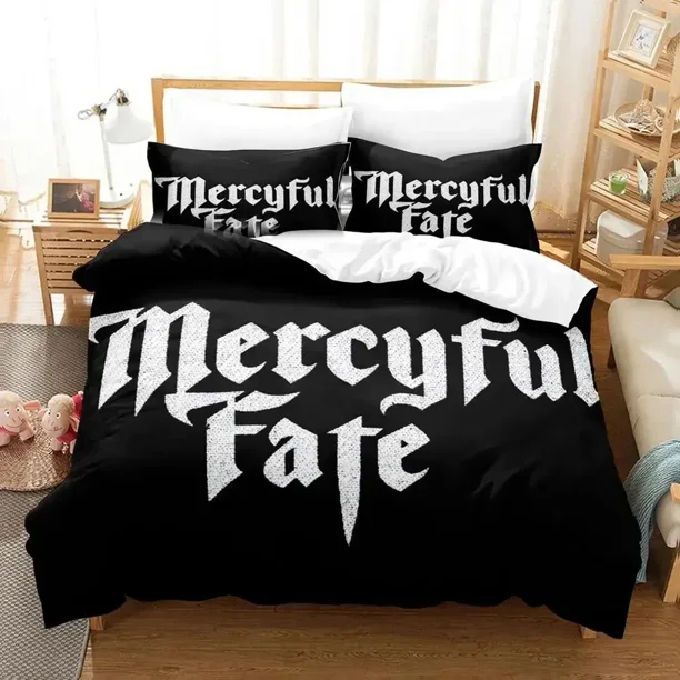 Mercyful Fate Bedding Set Boys Girls Size Duvet Cover Pillowcase Bed Kids Adult Fashion Home Textileextile Bed Sheets