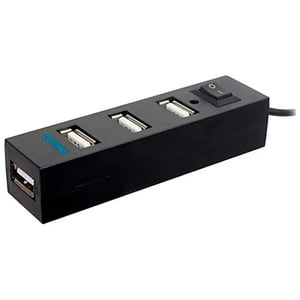 Philco - Mini Hub 4 Puertos Usb 2.0 Negro Hb24N