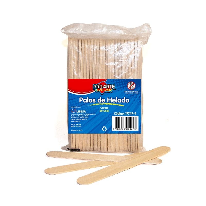 Palos De Helado Grueso, 50 Un Proarte