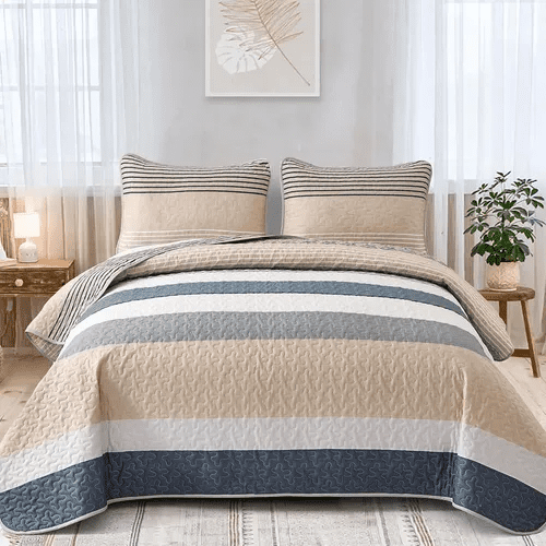 Genérico - Cubrecama Quilt Sherpa 1.5 Plaza Varios Diseños