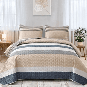 Genérico - Cubrecama Quilt Sherpa 1.5 Plaza Varios Diseños