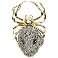 Bothyi - Decoraciones De Cristal Mineral De Aleación Para Comedor Aniversario Decoración Para El Hogar Araña Dorada