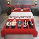 thumbnail image 1 of 3pcs Cartoon Romance Character Themed Printed Bedding Set Soft Duvet Cover and Two Pillowcases, 1 of 5