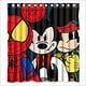 thumbnail image 1 of Cortina de ducha de cartón de Batman y ratones de cartón, juego de cortina de baño con ganchos, tamaño 66 x 72 pulgadas, 1 of 3