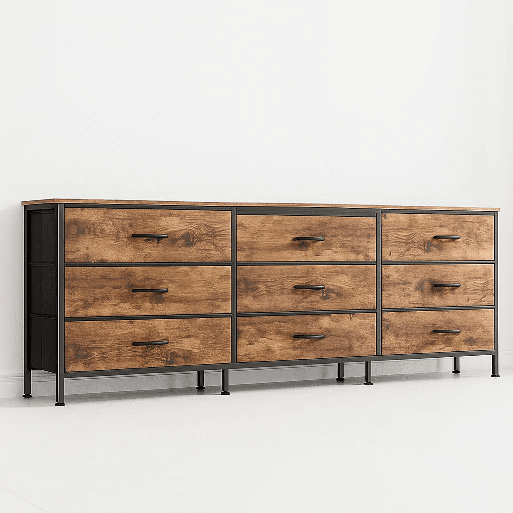 Klik Muebles - Cómoda Metalik Estilo Industrial - Rústico