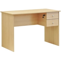 Mobikit - Escritorio 2 Cajones Con Llave Carvalo