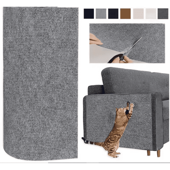 Rascador Autoadhesivo Gatos Cleber Protector Sofá 30x200 negro