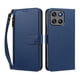 thumbnail image 1 of Funda Tipo Billetera para Motorola Moto G67 Power 5G con Soporte y Bolsillo con Cierre Azul profundo, 1 of 1