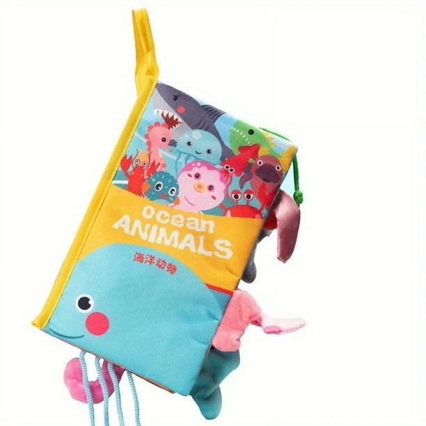 Children's Cloth Book, Baby Early Education Baby Book, Tear Not Rotten Sound Paper Cloth Book Toy