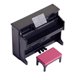thumbnail image 2 of Mini Piano Con Taburete Para Niños Para 1/12 1/6 Decoración De Casa De Muñecas Juguetes De Juego Negro, 2 of 3