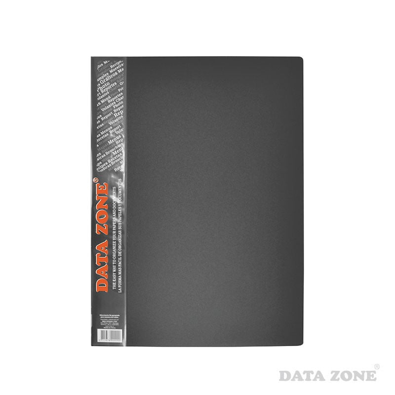 Datazone - Carpeta A4 40 Fundas Negro | Negro