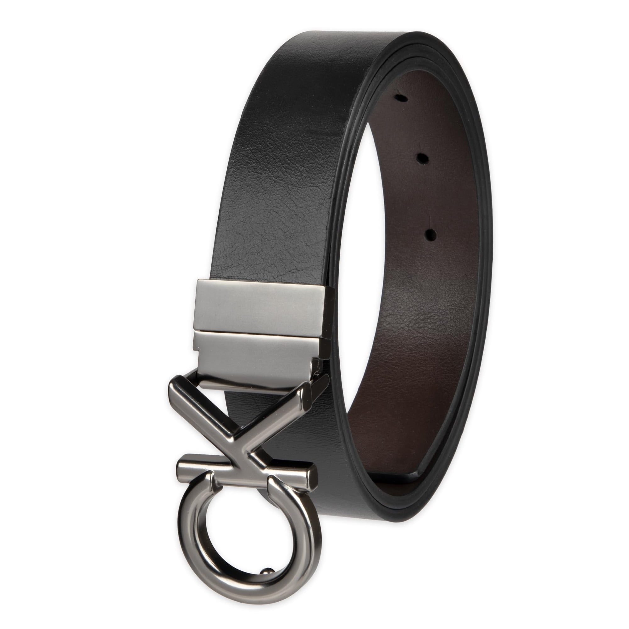 Cinturón De Vestir Reversible Para Hombre Calvin Klein Con Placa Ck 3.2 Cm