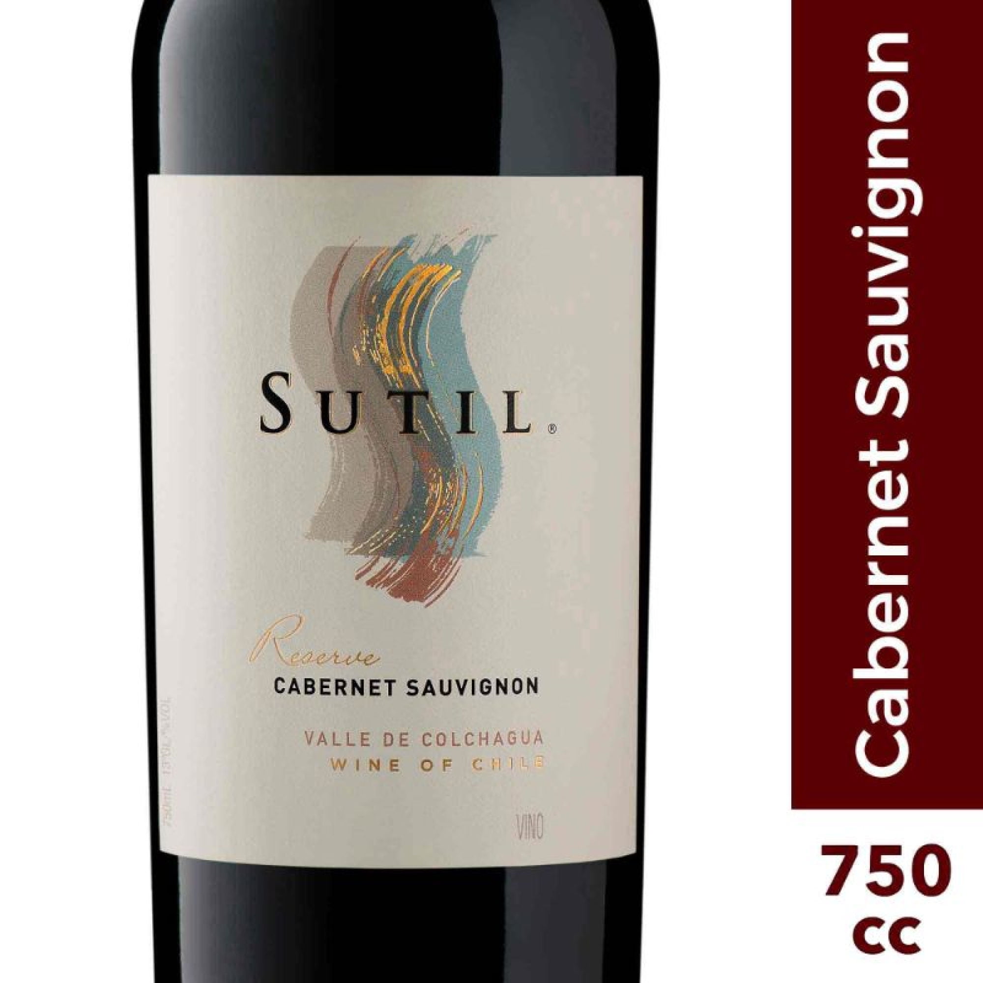 Vino Tinto Cabernet Sauvignon Reserva 13.5° Botella 750 ml Sutil