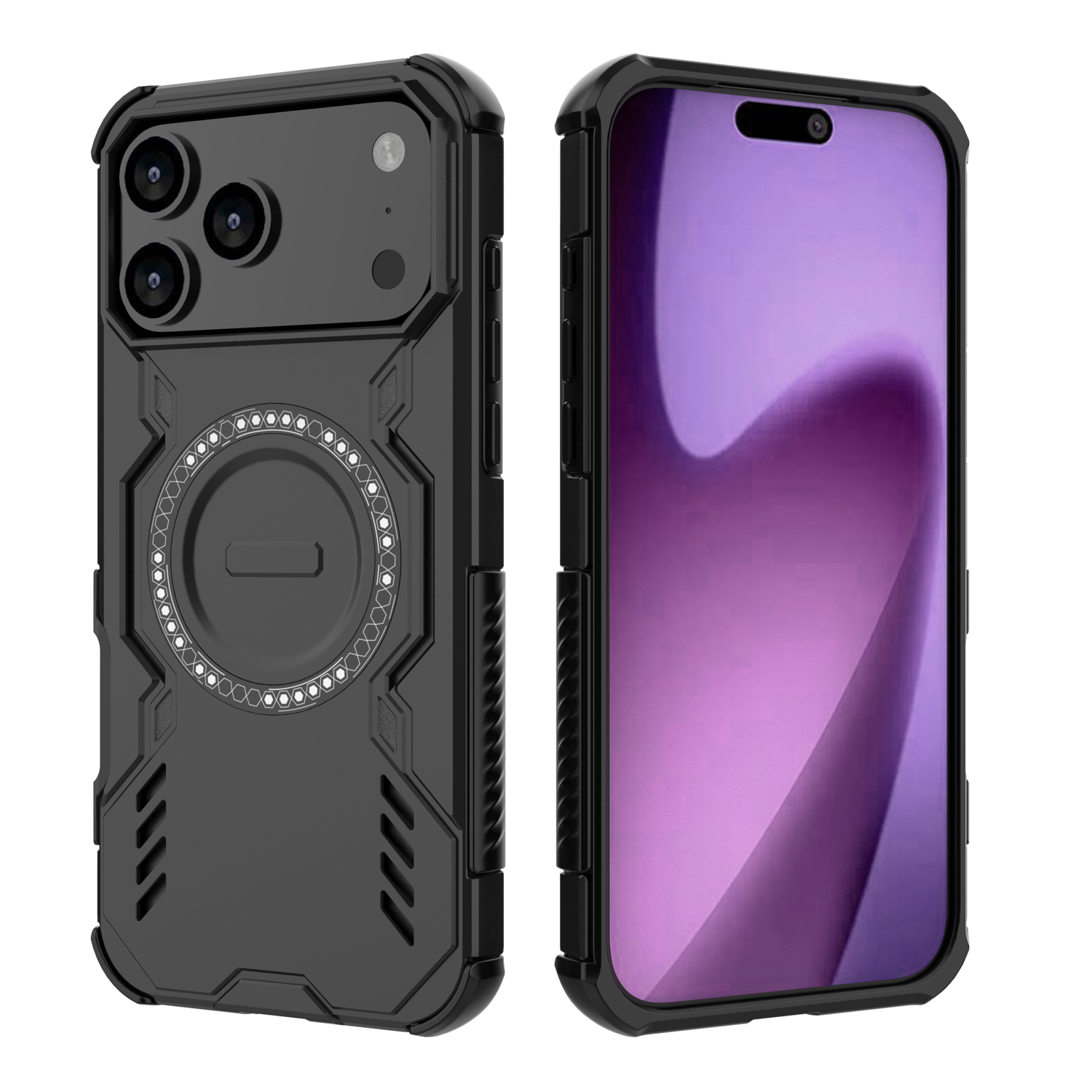 Funda Foxdock Para Iphone 17 Pro Max , Magnética, Resistente A Golpes, Con Soporte, Unisex, Carga Inalámbrica
