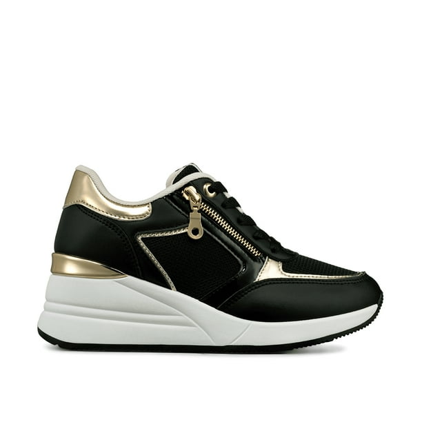 Zapatilla Deportiva Taco Cuña Malla Mujer Weide JLL60