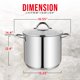 thumbnail image 2 of Olla Stockpot Bakken-Swiss Deluxe de acero inoxidable de 24 litros con tapa, 2 of 7