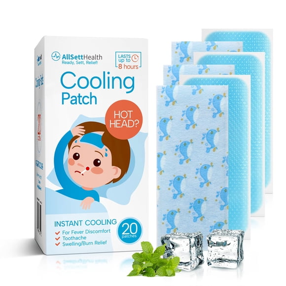 Parches refrescantes AllSett Health para niños con extracto de menta x20