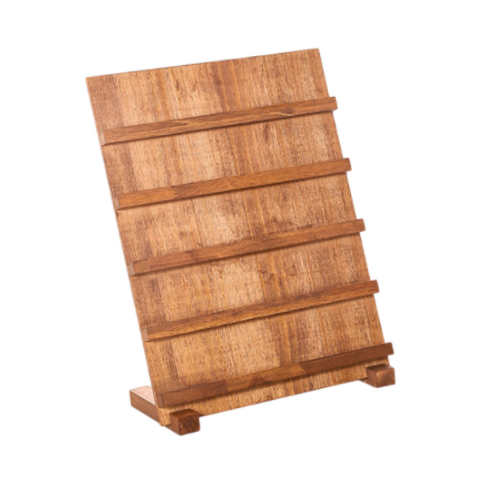 Magideal - Estante De Joyería De Madera, Tablero De Exhibición De Arte De Uñas, Estante De Exhibición, Soporte De Exhibición De Tarjetas De Pendientes, Soporte D 30Cmx14Cmx39Cm