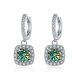 thumbnail image 1 of Aretes de Moissanita 2cttw para Mujer Color D Claridad VVS1 Aretes de Aro de Diamante Azul/verde/rosa Aretes de Boda de Moissanita para Novias Dama de Honor con Certificado, 1 of 9