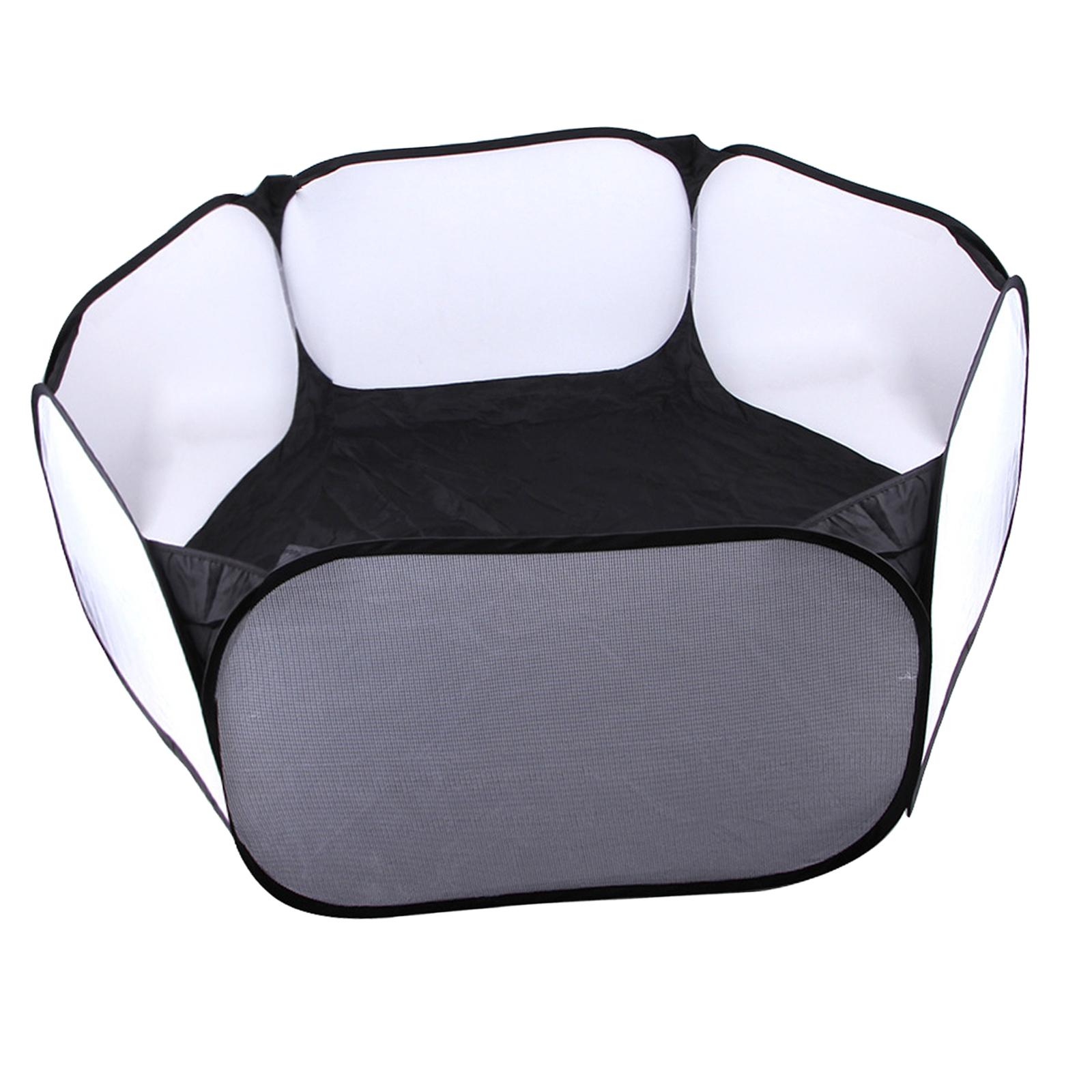 Ioensy - Animal Playpen Ejercicio Interior Gatito Erizos Anti Escape Black