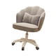 thumbnail image 4 of Silla De Oficina Giratoria De Terciopelo Suave Para Escritorio, Muebles De Oficina, Sala De Lectura, Color Gris Claro, 4 of 5