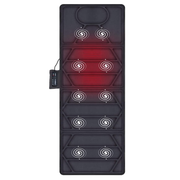 Colchoneta de masaje Snailax con calor, 10 motores vibratorios y 2 almohadillas